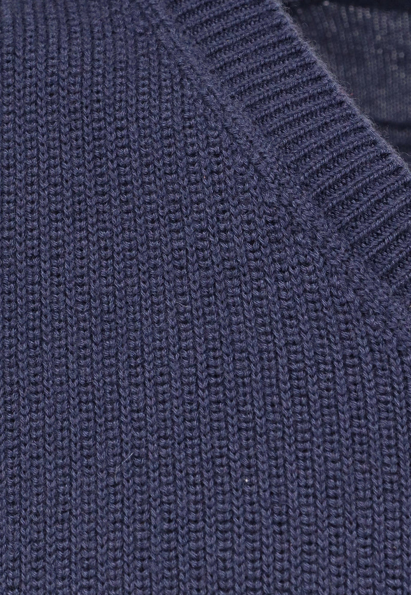 ZEGNA V-neck Cashmere Sweater Blue UGK68A2400B06_Blue_29846512