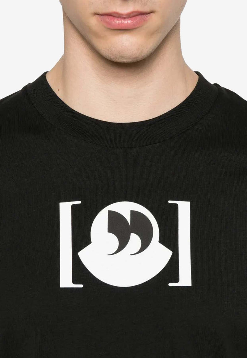 Moncler Overlapped Logo T-shirt Black K20918C0004589AJS_998