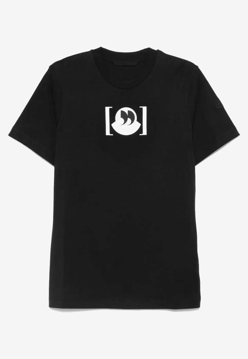 Moncler Overlapped Logo T-shirt Black K20918C0004589AJS_998
