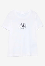 Moncler Embroidered Heart Logo T-shirt White K20938C0000989AJS_00A