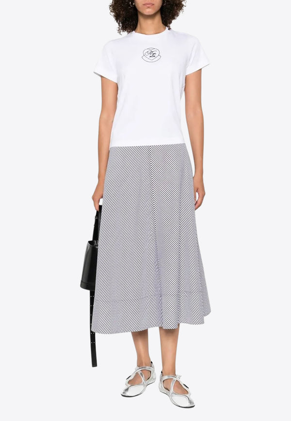 Moncler Embroidered Heart Logo T-shirt White K20938C0000989AJS_00A