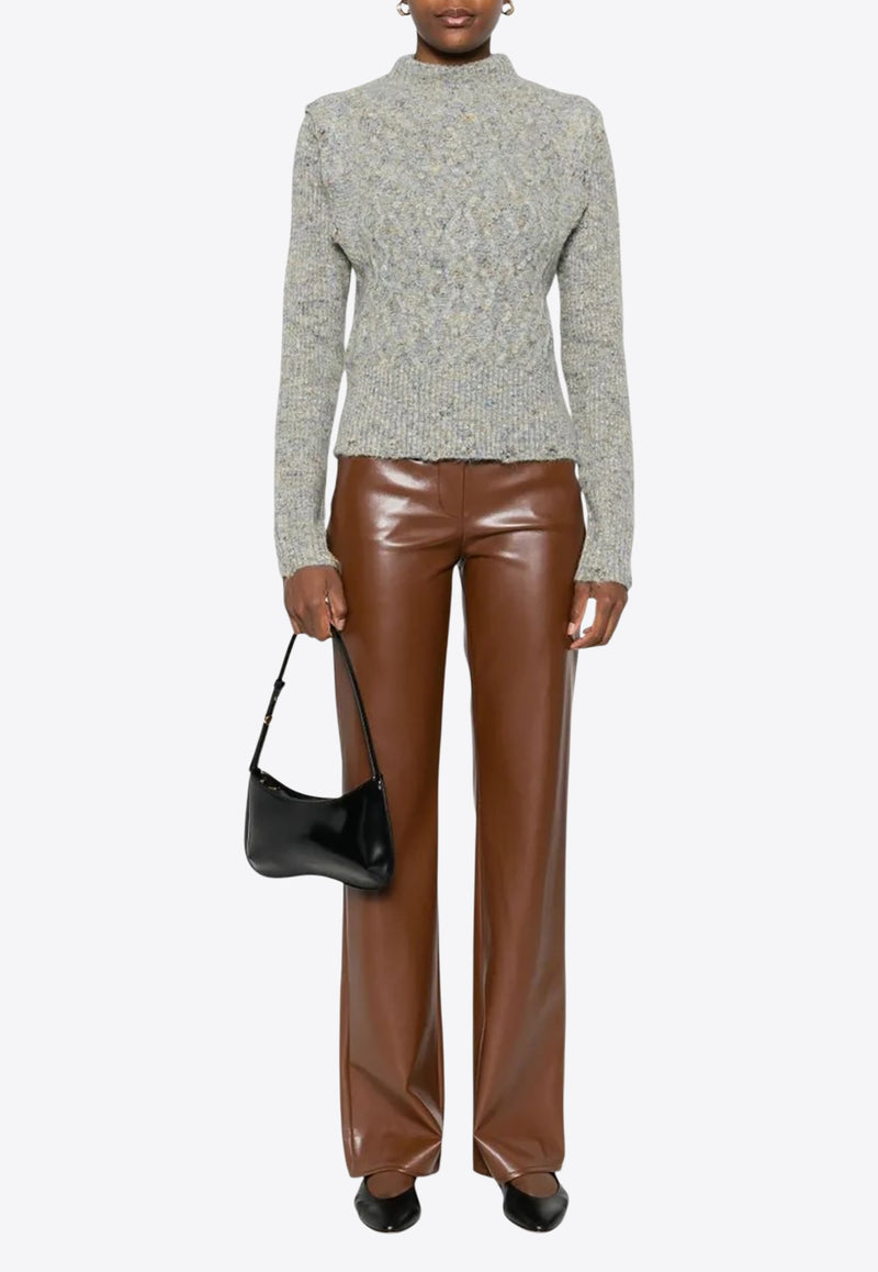 PINKO Proud Mary Knitted Sweater Gray 105968A2YB_VGC