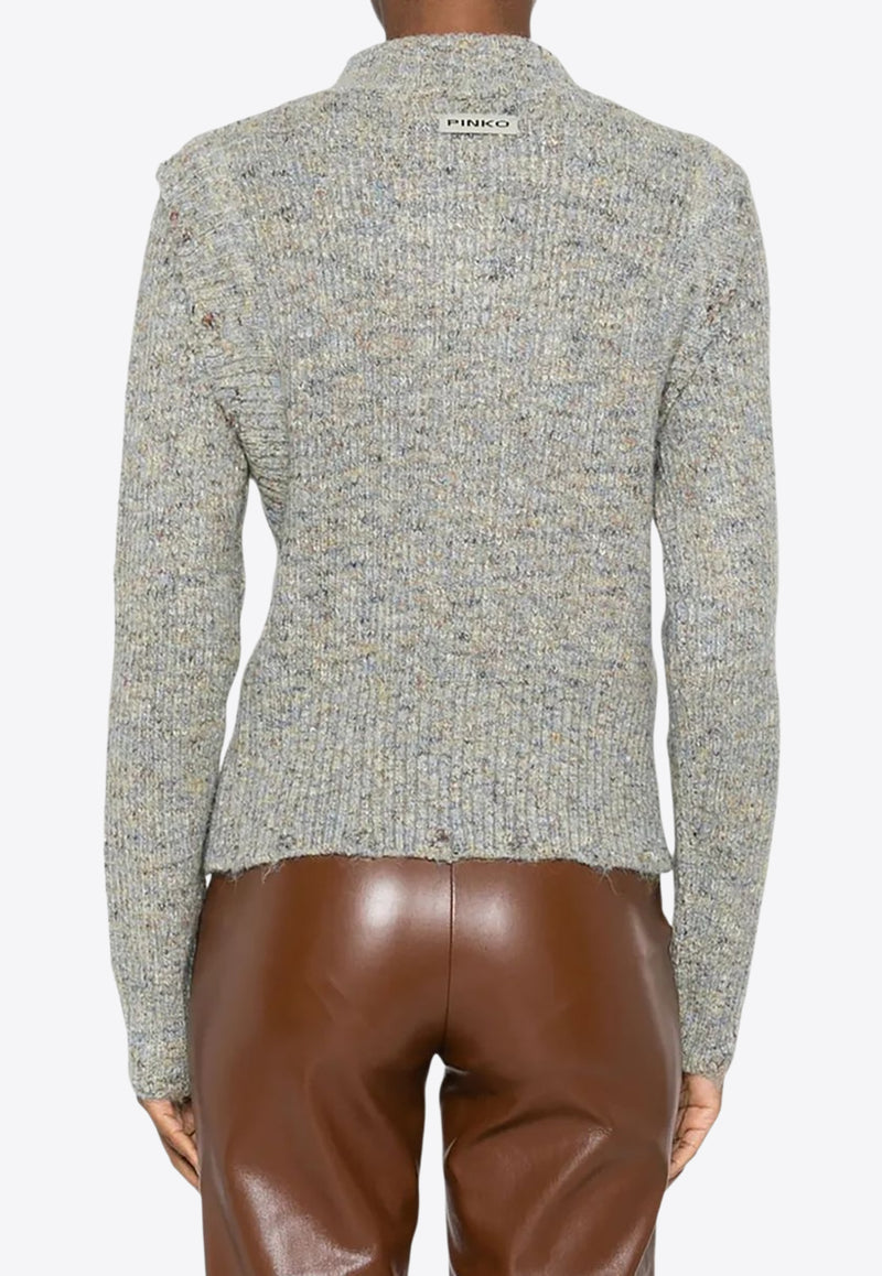 PINKO Proud Mary Knitted Sweater Gray 105968A2YB_VGC