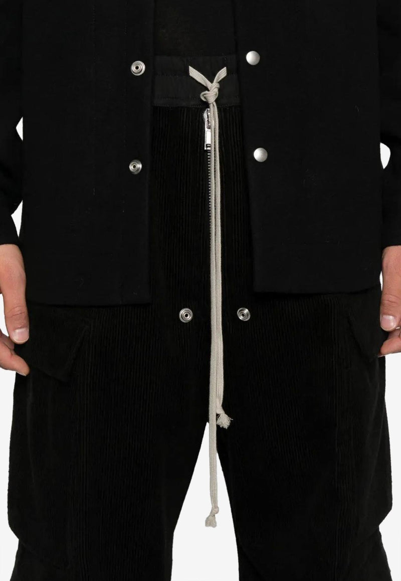 Rick Owens Cargobelas Corduroy Cargo Pants Black RU02E1339MLC9_09