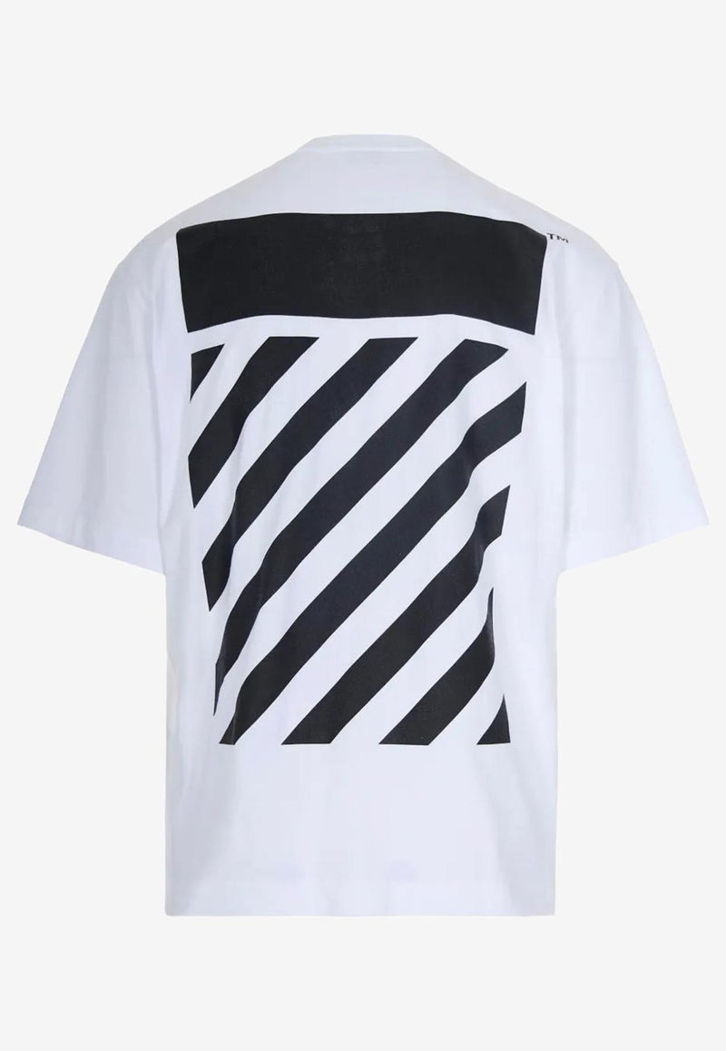 Off-White Flannel Diagonal Skate T-shirt White OMAA120F25JER00N_0110