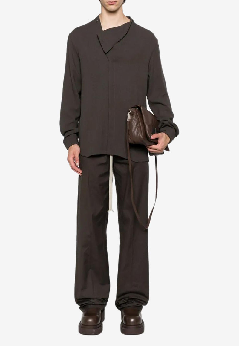 Rick Owens Dietrich Drawstring-Waistband Loose Pants Brown RU02E1378TE_78