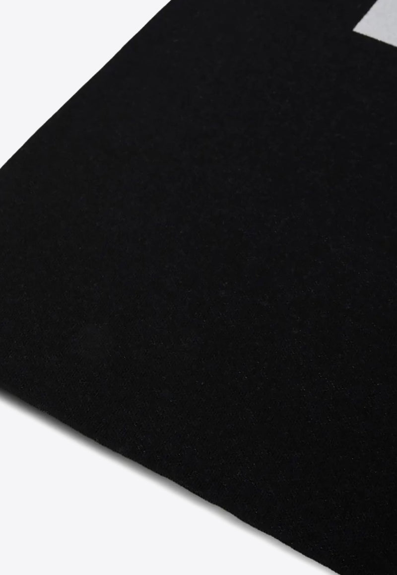 PINKO Logo Knit Wool Scarf Black 105988A2Z5_ZZ2