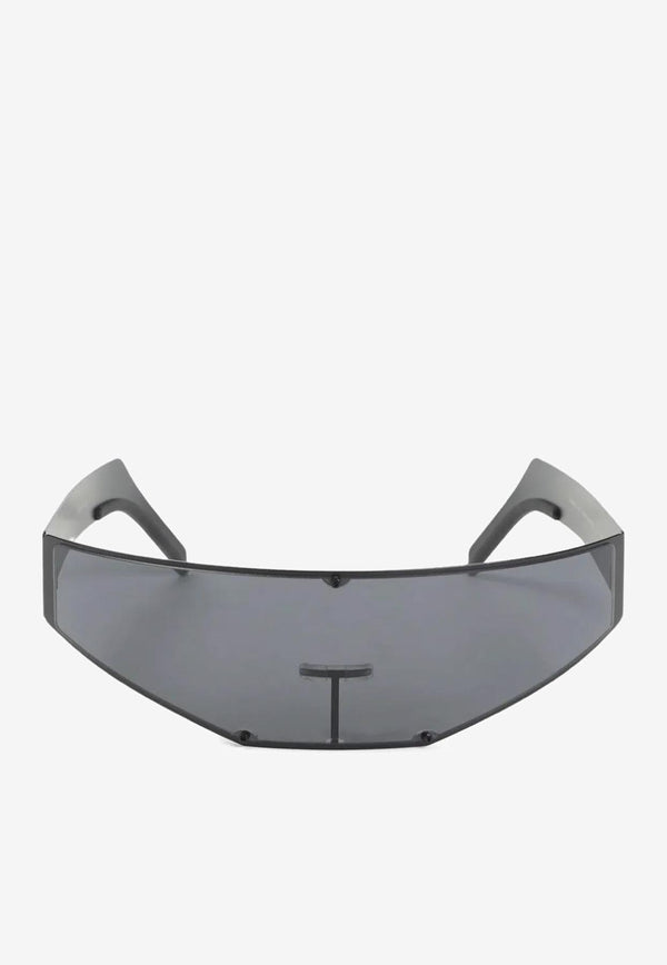 Rick Owens Cyclops Shield Sunglasses  Gray RG0000016GBKMB_0909