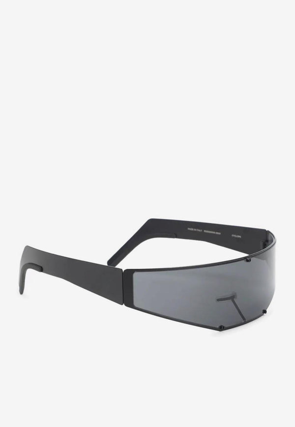 Rick Owens Cyclops Shield Sunglasses  Gray RG0000016GBKMB_0909
