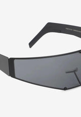 Rick Owens Cyclops Shield Sunglasses  Gray RG0000016GBKMB_0909