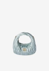 Miu Miu Mini Wander Matelassé Leather Top Handle Bag Light Blue 5BP078VOLO2BD8_F0D30