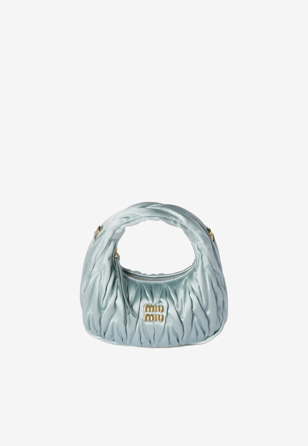 Miu Miu Mini Wander Matelassé Leather Top Handle Bag Light Blue 5BP078VOLO2BD8_F0D30