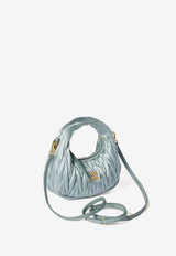 Miu Miu Mini Wander Matelassé Leather Top Handle Bag Light Blue 5BP078VOLO2BD8_F0D30