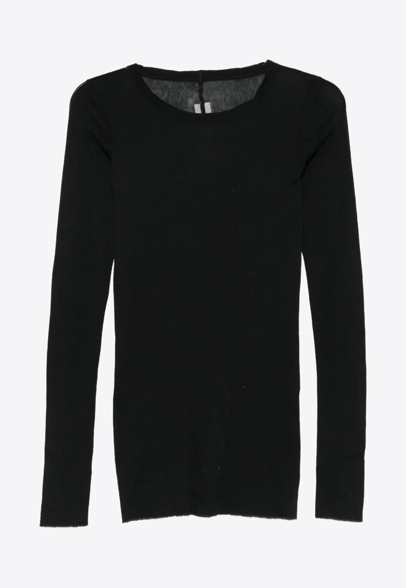 Rick Owens Ribbed Semi-Sheer Top Black RP02E4202RC_09