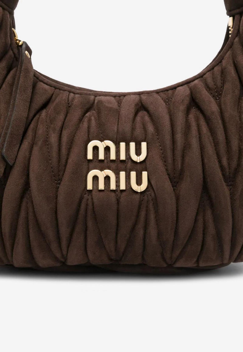 Miu Miu Wander Suede Top Handle Bag Brown 5BC125VOOYAB7O_F0003