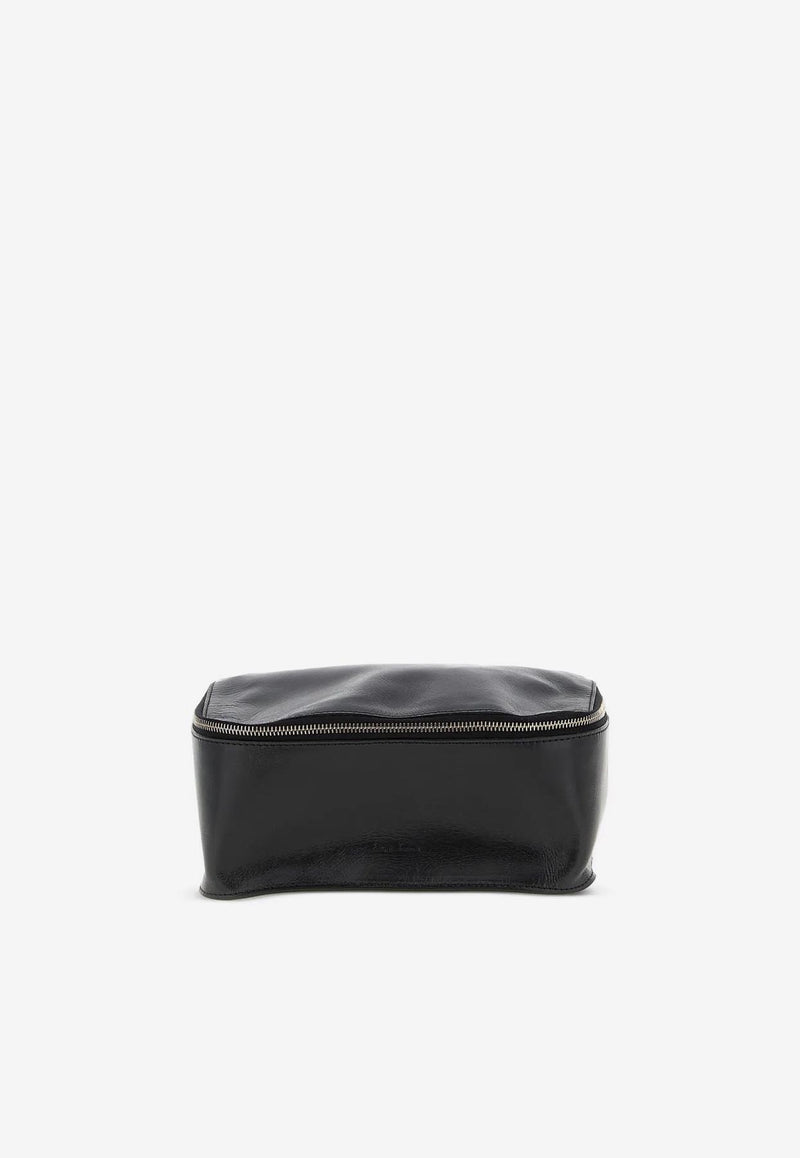 Rick Owens Medium Leather Pouch Bag Black RR02E1413LGW_09