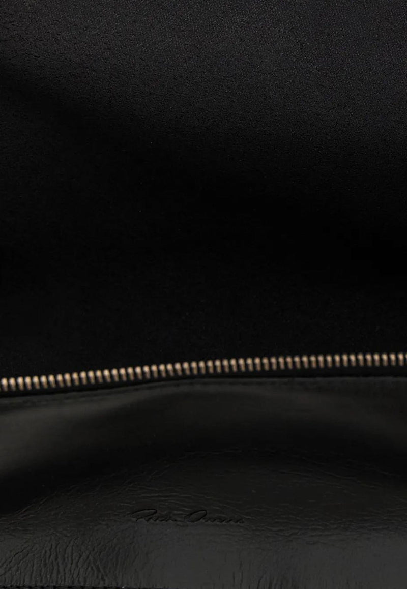 Rick Owens Medium Leather Pouch Bag Black RR02E1413LGW_09