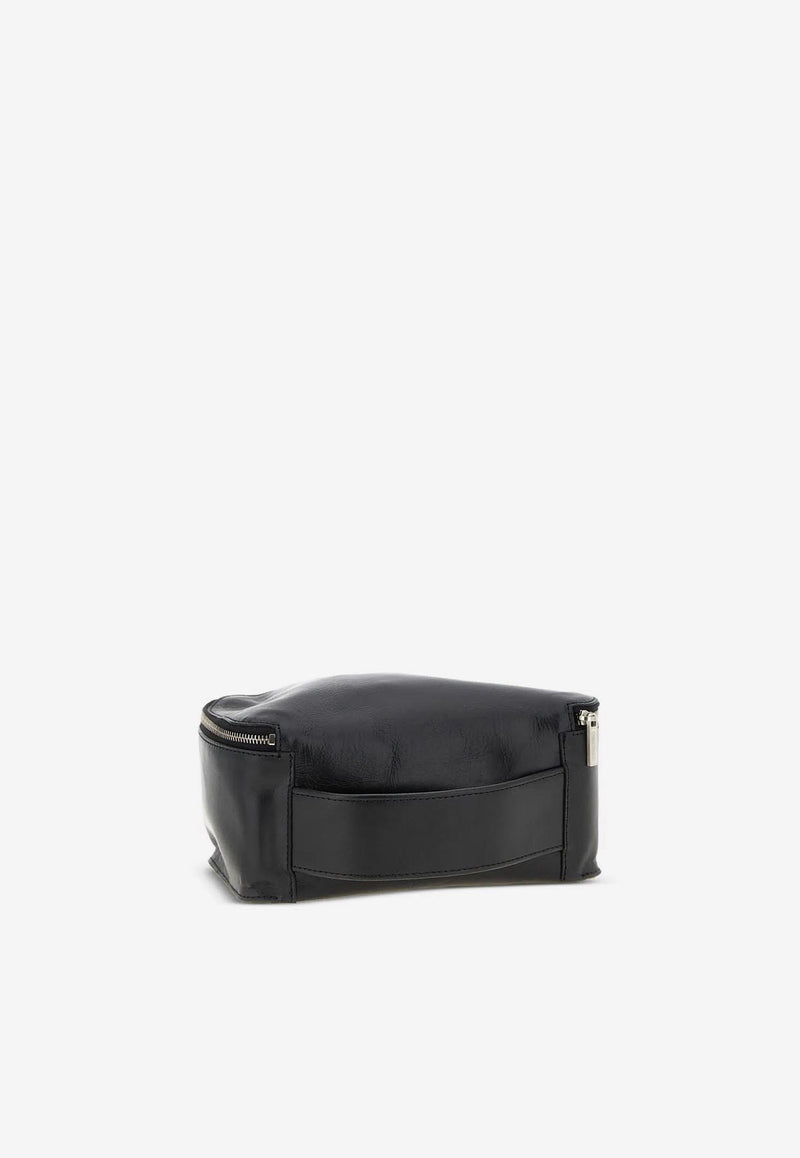 Rick Owens Medium Leather Pouch Bag Black RR02E1413LGW_09