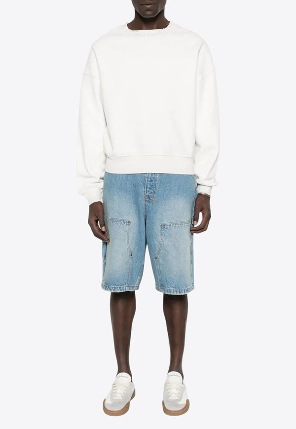 Palm Angels Essential Crewneck Sweatshirt White PMBA08KF25FLE001_030B