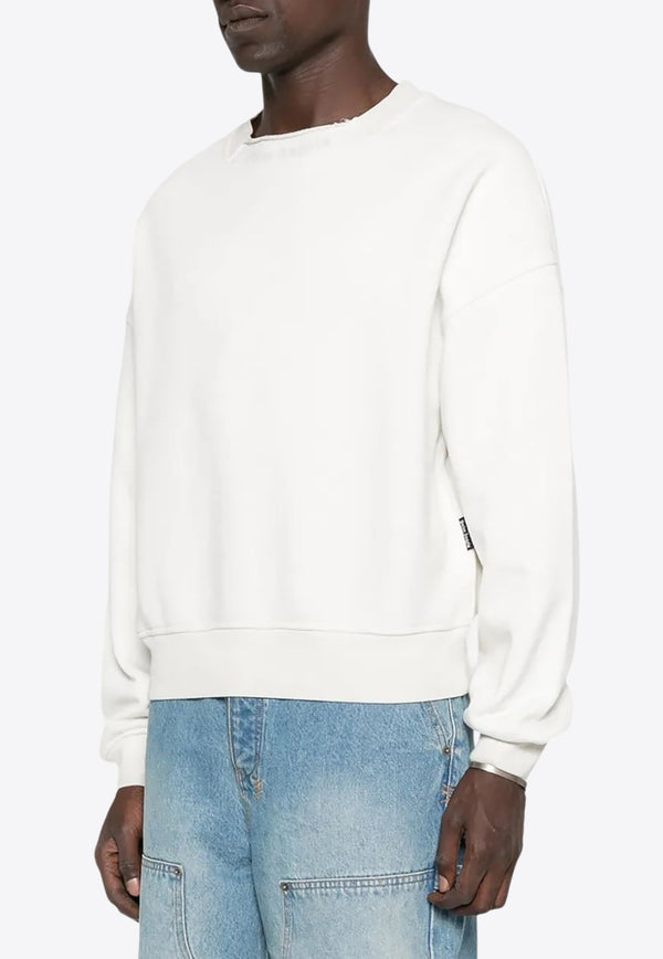 Palm Angels Essential Crewneck Sweatshirt White PMBA08KF25FLE001_030B