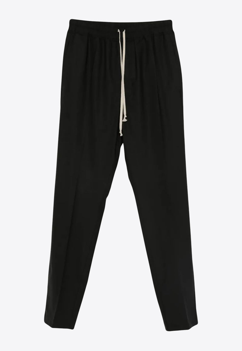 Rick Owens Elastic-Waistband Slim Pants Black RU02E1390ZL_09