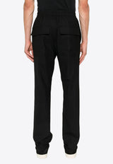Rick Owens Elastic-Waistband Slim Pants Black RU02E1390ZL_09