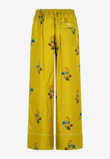Marni Floral Print Straight-Leg Pants Yellow PAMA0335I0UTSG37_TUV42