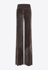 Rick Owens Paneled Velvet Pants Brown RP02E4301V_78