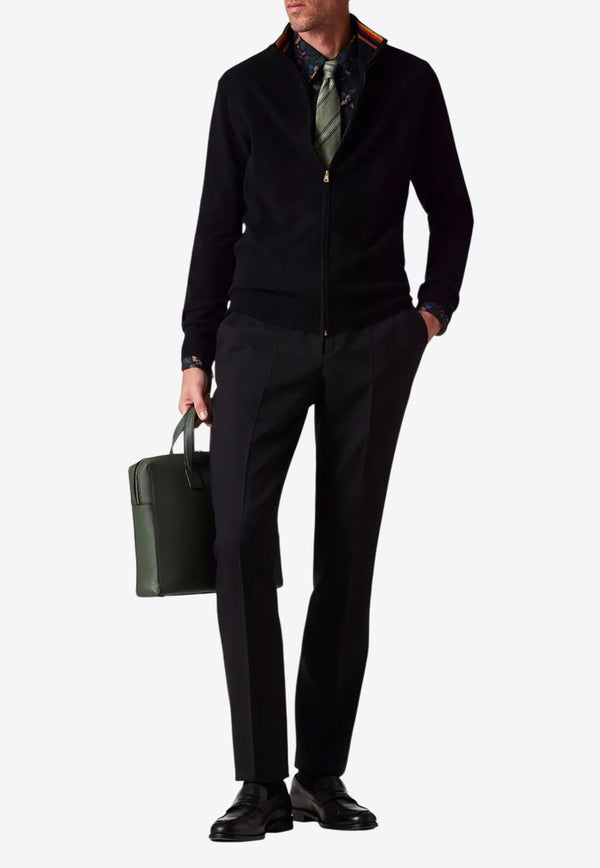 Paul Smith Knitted Zip-Up Cardigan Black M1R906YN02497_79