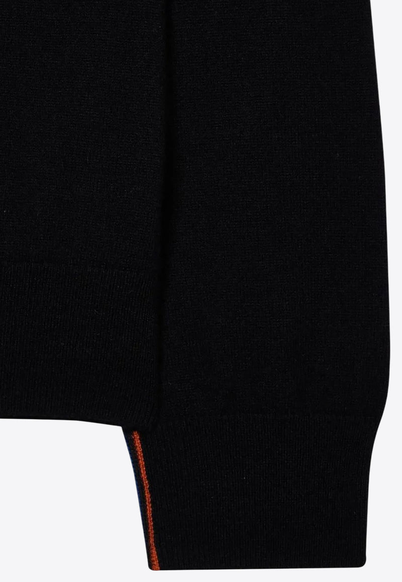 Paul Smith Knitted Zip-Up Cardigan Black M1R906YN02497_79