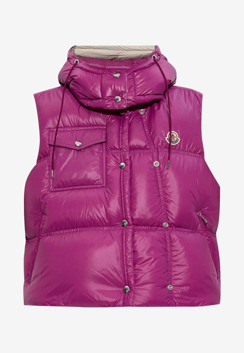Moncler Pario Hooded Down Gilet Pink K20931A00096596XE_551