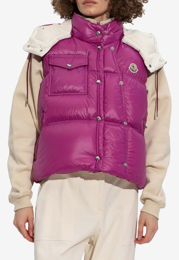 Moncler Pario Hooded Down Gilet Pink K20931A00096596XE_551