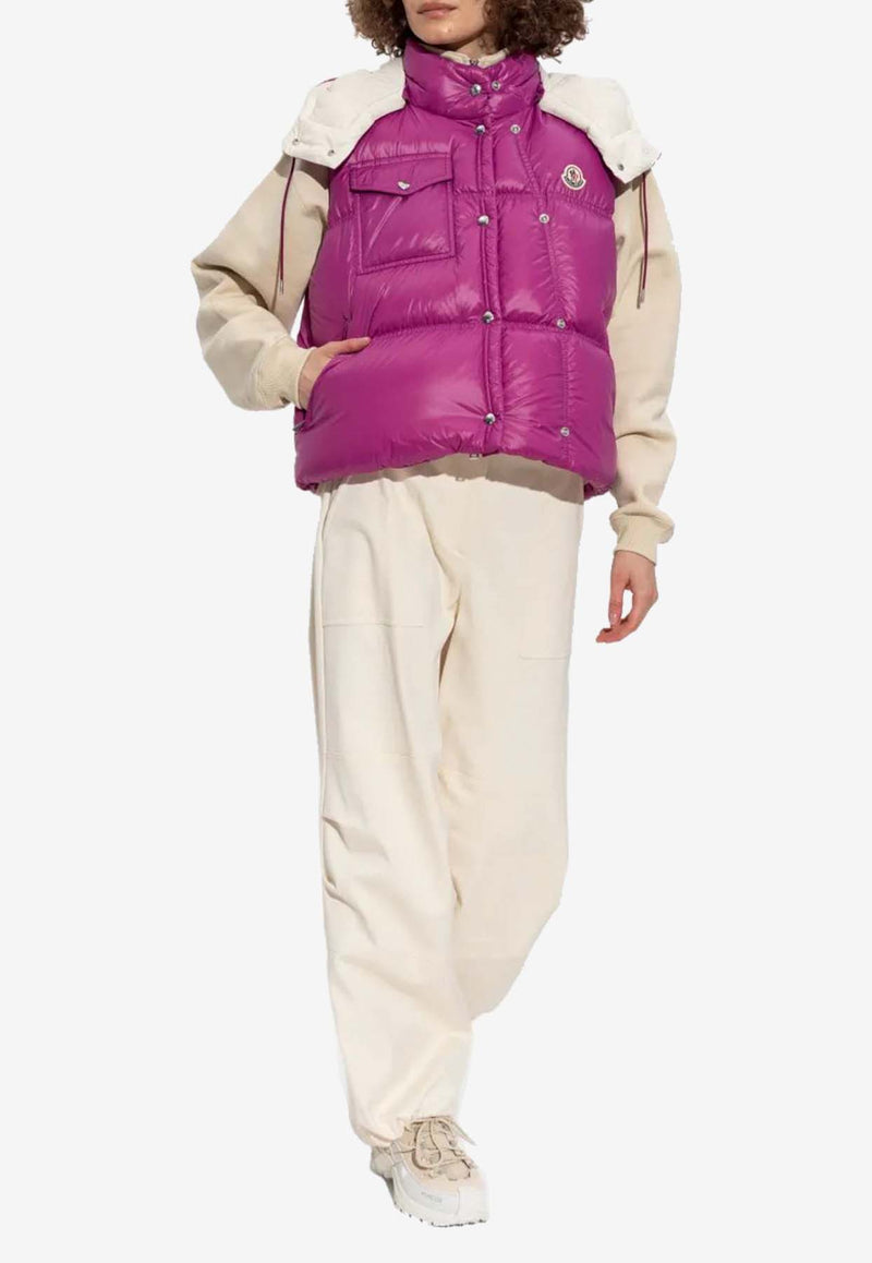 Moncler Pario Hooded Down Gilet Pink K20931A00096596XE_551