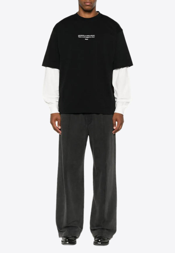 Off-White Statement Skate T-shirt Black OMAA120F25JER011_1001