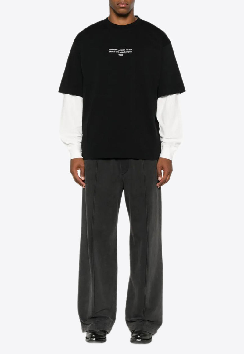 Off-White Statement Skate T-shirt Black OMAA120F25JER011_1001