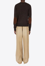 Maison Margiela Wool Crewneck Sweater Brown S50HL0041M13098_144M