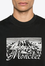 Moncler Graphic Print Crewneck T-shirt Black K20918C0003189AUG_998