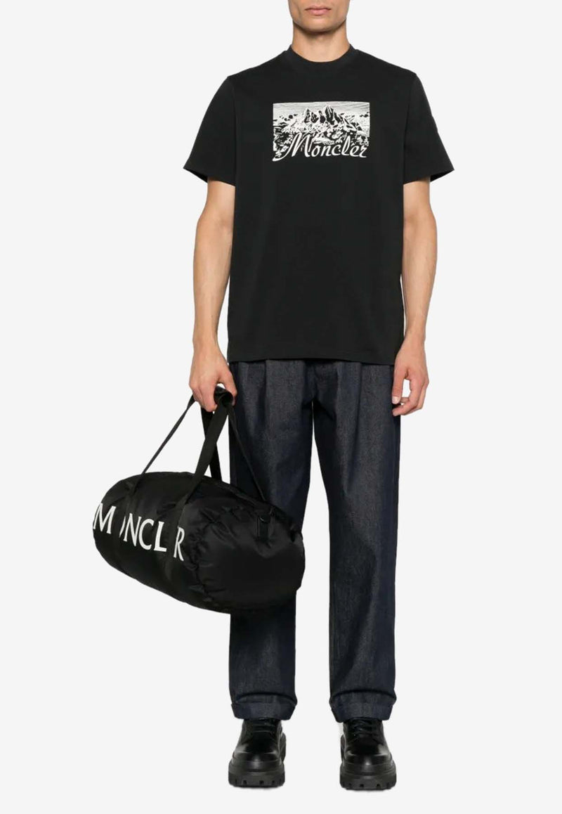 Moncler Graphic Print Crewneck T-shirt Black K20918C0003189AUG_998