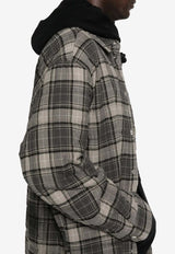 Off-White Spray Arrow Flannel Check Overshirt Gray OMES01AF25FAB002_0710