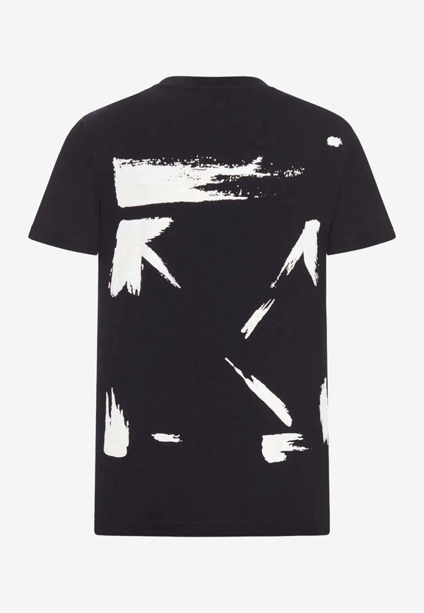 Off-White Brush Arrow Print T-shirt Black OMAA027F25JER008_1001