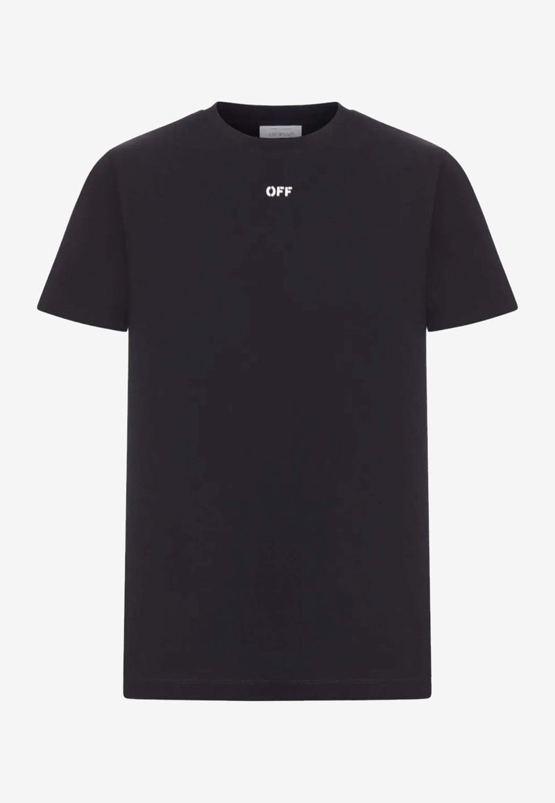 Off-White Brush Arrow Print T-shirt Black OMAA027F25JER008_1001