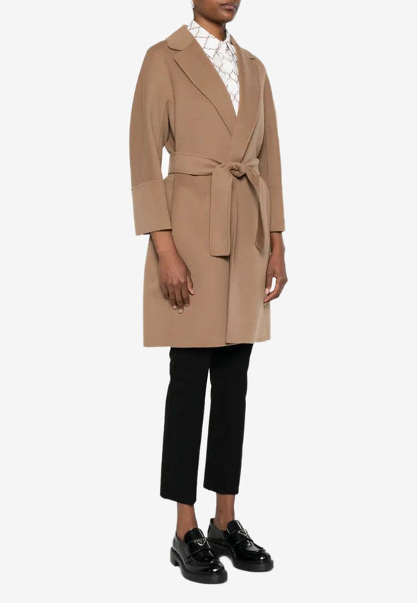 S Max Mara Arona Wrap Belted Coat Brown 2529016071600ARONA_045