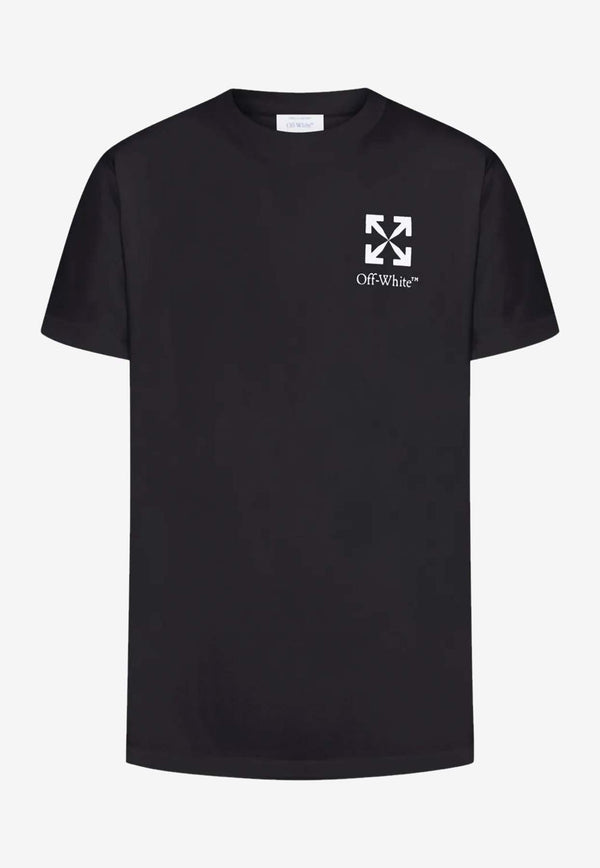 Off-White Small Arrow Print T-shirt Black OMAA027F25JER00F_1001