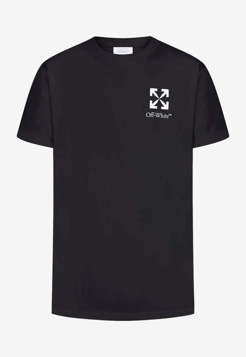 Off-White Small Arrow Print T-shirt Black OMAA027F25JER00F_1001