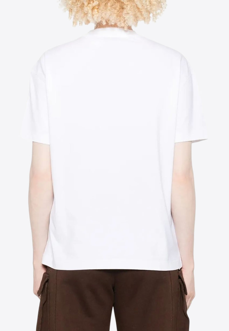 Off-White Bookish Flowers Printed T-shirt White OWAA089F25JER002_0110