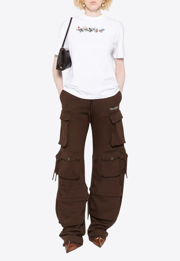 Off-White Bookish Flowers Printed T-shirt White OWAA089F25JER002_0110