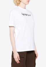 Off-White Bookish Flowers Printed T-shirt White OWAA089F25JER002_0110