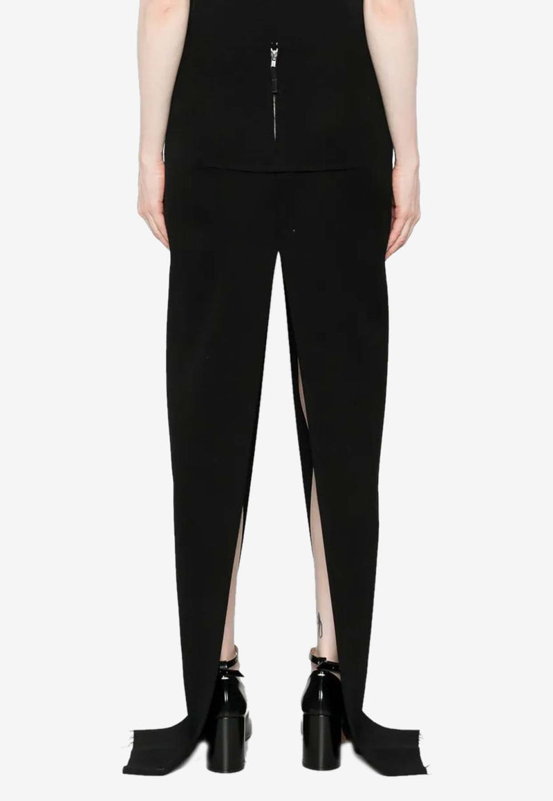 Rick Owens High-Rise Sliced Maxi Skirt Black RO02E4387WD_09