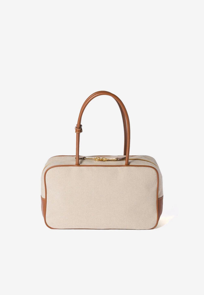 Miu Miu Large Beau Canvas Shoulder Bag Beige 5BB163VOOOACRN_F062F