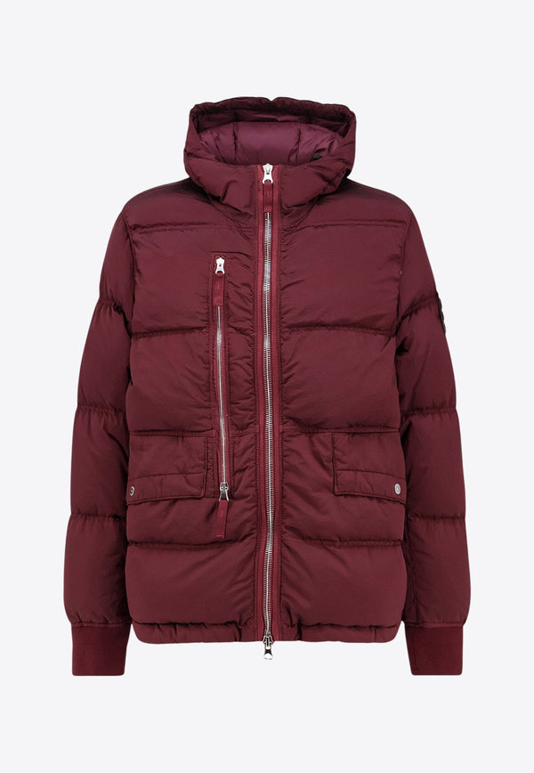 Stone Island Zip-Up Down Jacket Purple K2S154100088S0019V0012_Purple_29841990